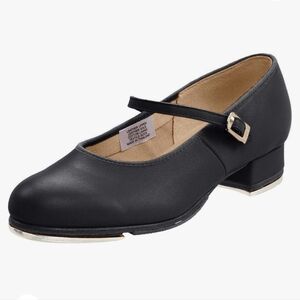 BLOCH Tap Shoes Women's Size 10 Black Leather NEW! Mary Jane Straps 1.5" Heel